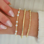 Jamie | Gold | Anti-Tarnish Stretchy 14K Gold Filled Bracelet