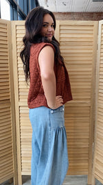 The Quinn Quilted Vest | Vintage Brick