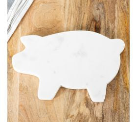 White Marble Pig Serving Board