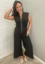 Rising Sun Zip Front Jumpsuit | Black