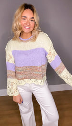 Colorblock Sweater | Lavender