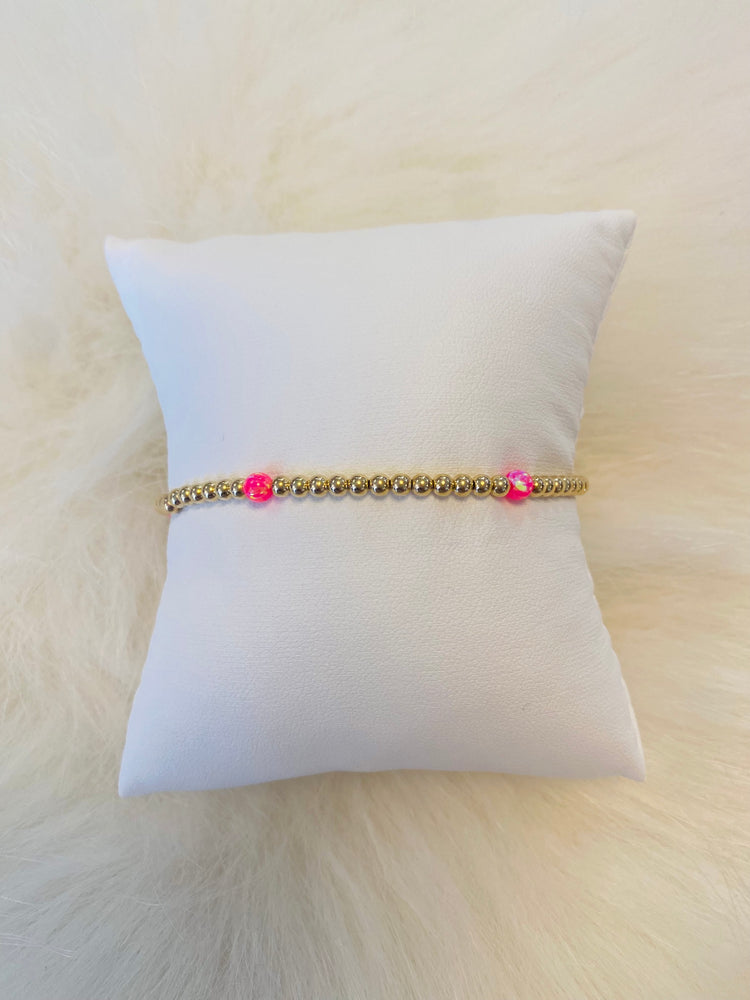 The Bolita Bracelet | By The Yard | Fuchsia | 3mm