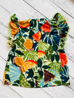 Tropigal Print Blouse | Green
