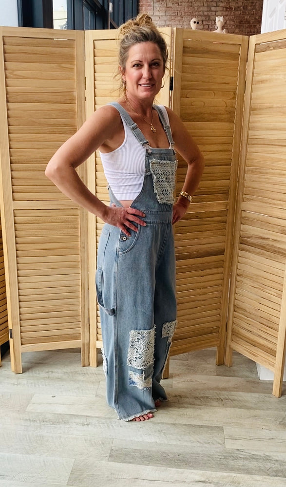 Patch It Up Overalls | Denim