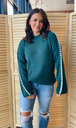 Stitch It Up Sweater | Hunter Green