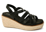 Corkys All Nighter Strappy Wedge | Black