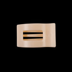 Teleties | Small Flat Rectangle Clip | Almond Beige