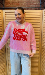 Sequin Covered Santa Baby Sweater