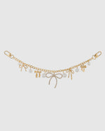 Multi Bow With Pearls Bag Charm Chain
