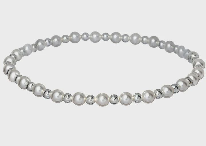 May Sterling Silver Bead Bracelet