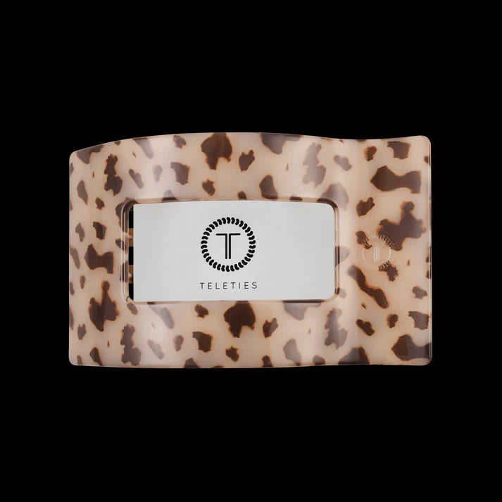 Teleties | Medium Flat Rectangle Clip | Blonde Tortoise