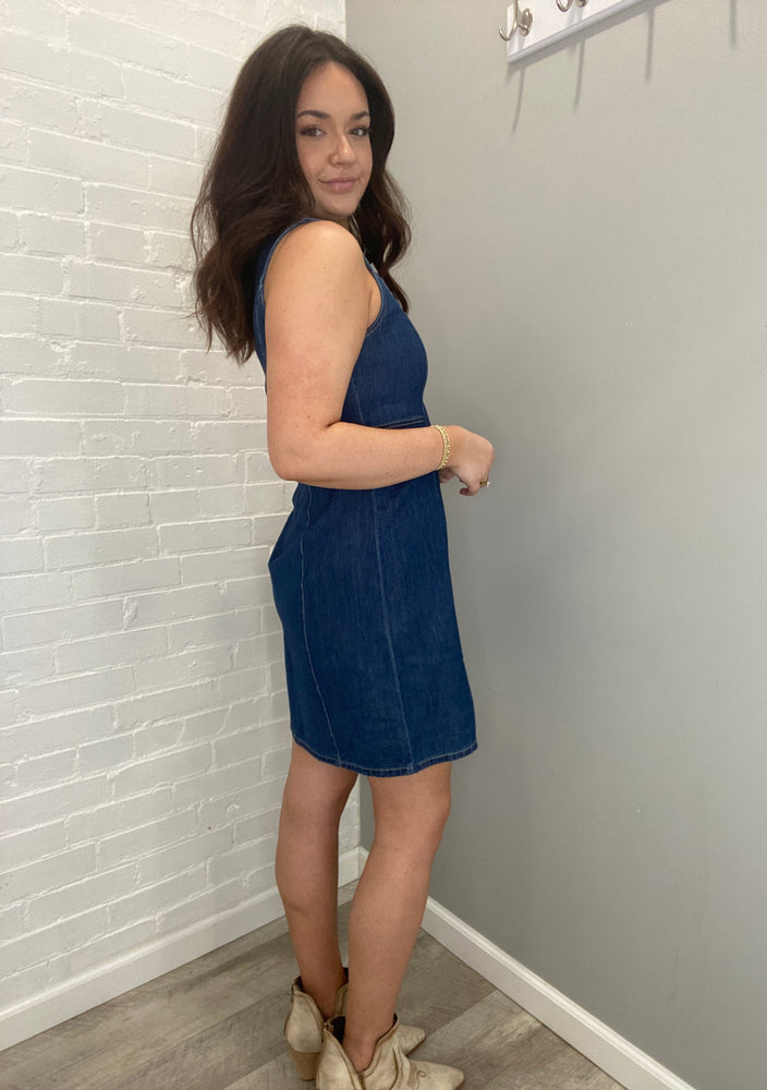 Sleeveless Denim Mini Dress