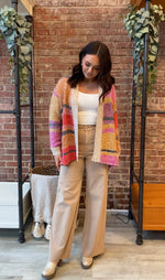 Remember Me Cardigan | Fuchsia Mustard Multi