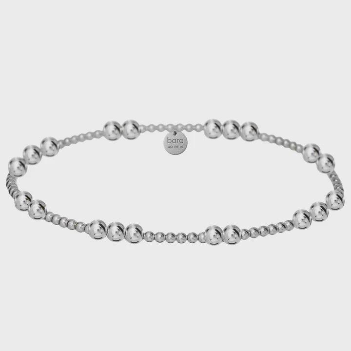 Carolyn | Sterling Silver Bead Bracelet