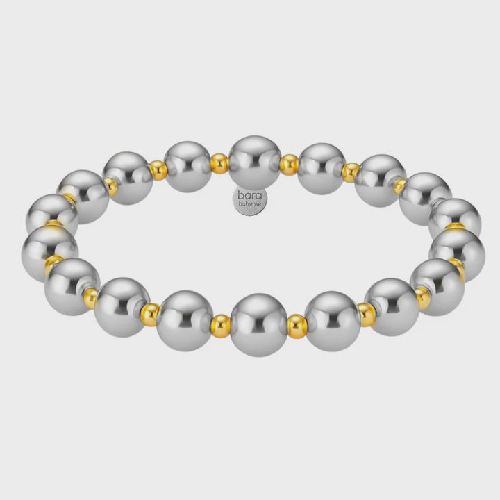 Dolores | Sterling Silver/14K Gold Filled Stretchy Bracelet
