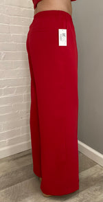 Taylor Inspired High Waisted Pull on Pant | Red