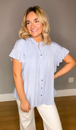 Nancee Button Up Top | Chambray | Plus