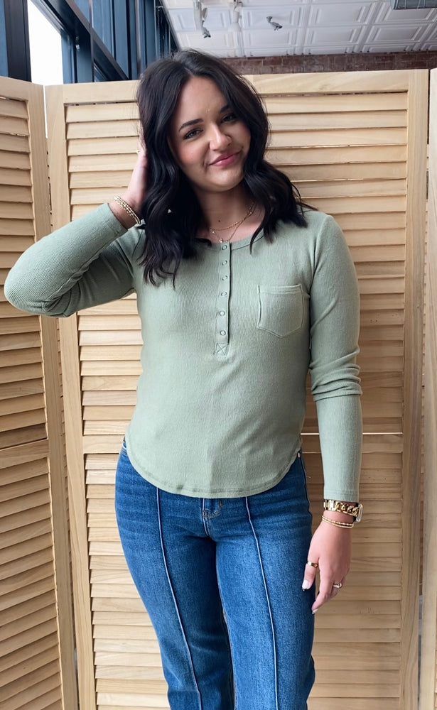 Meant For Me Knit Top | Olive