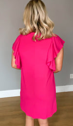 Riley Ribbed Mini Dress | Hot Pink
