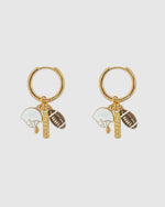 Sports Football Multi Charm Earrings