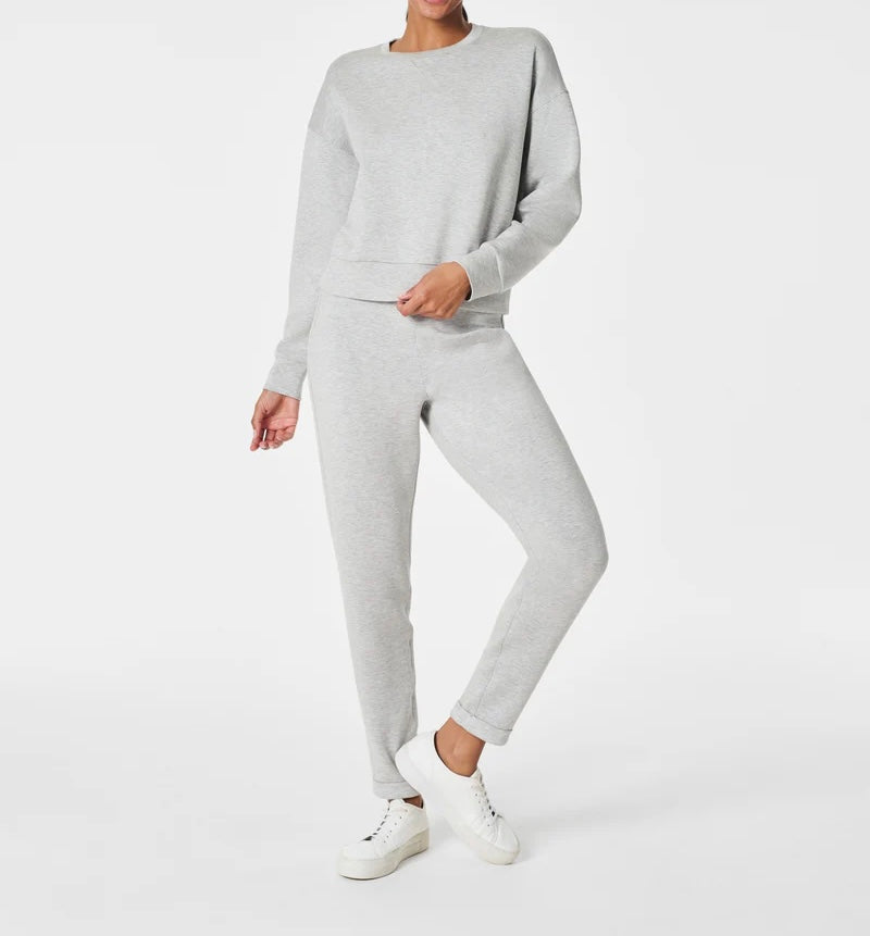 SPANX AirEssentials Crewneck | Light Grey Heather