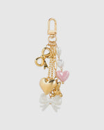 Multi Line Puff Heart Bear Charm Bag Charm