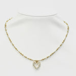 Heather + Heart FWP Bead Choker | 14K Gold Filled