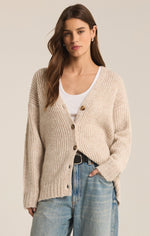 Z Supply Josie Cozy Cardigan | Light Oatmeal Heather