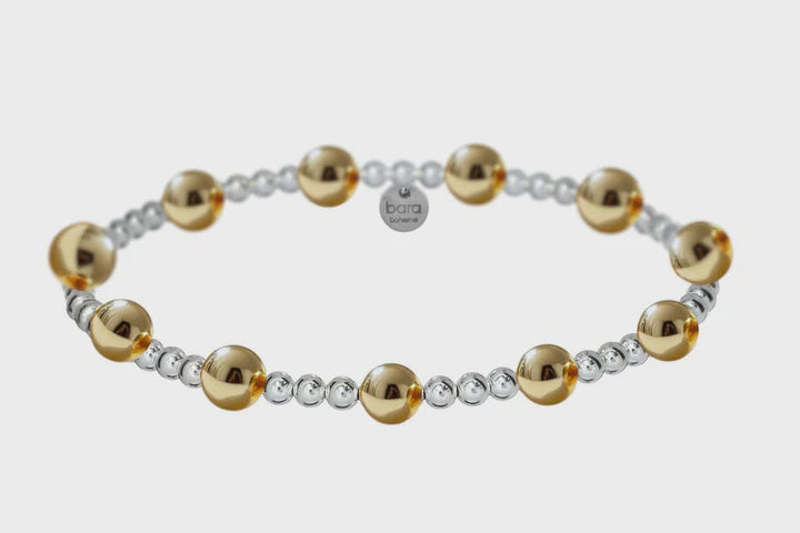 Jasmine | 14K Gold/Sterling Silver Stretchy Bracelet