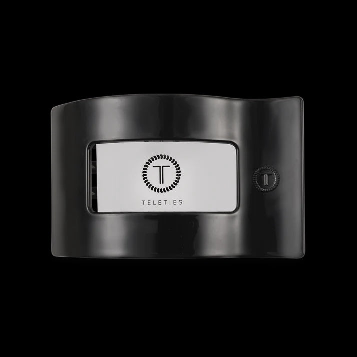 Teleties | Medium Flat Rectangle Clip | Jet Black
