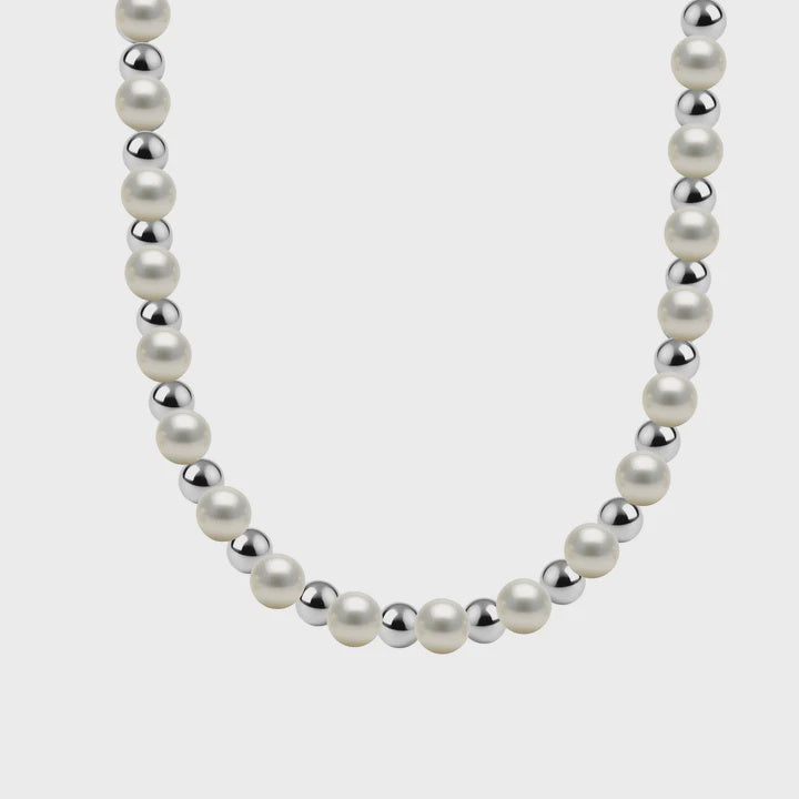 Lola | Bead/Pearl Necklace | Sterling Silver