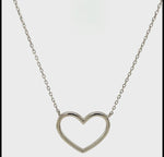 Open Heart Necklace | Silver