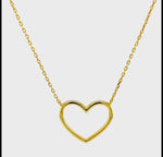 Open Heart Necklace | Gold