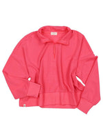 Simply Southern | Adult Quarter Zip Cropped | Pink