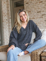 Simply Southern | Adult Knit Top | Charcoal