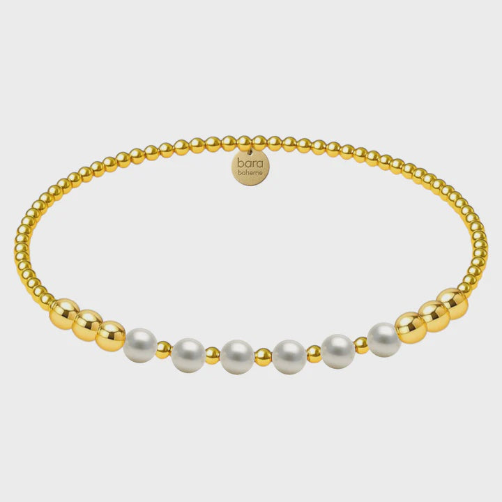 Berkley | Gold Filled/Pearl Bead Bracelet | 14K Gold
