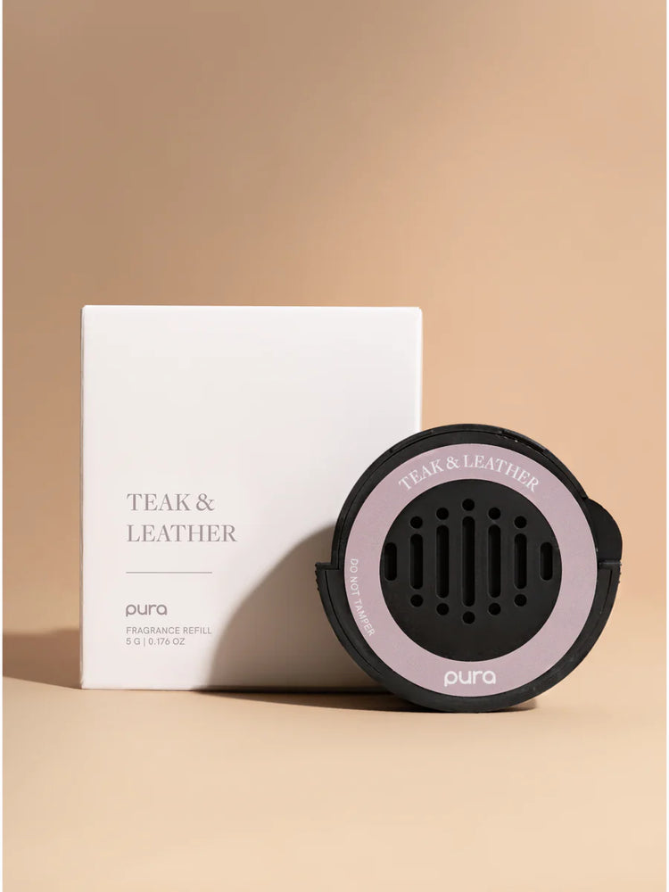 Pura Teak & Leather Car Scent