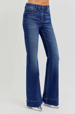 Risen High Rise Flare Jeans w/ Hidden Tummy Control