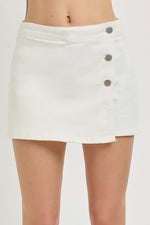 Risen Tummy Control High Rise Skort | White