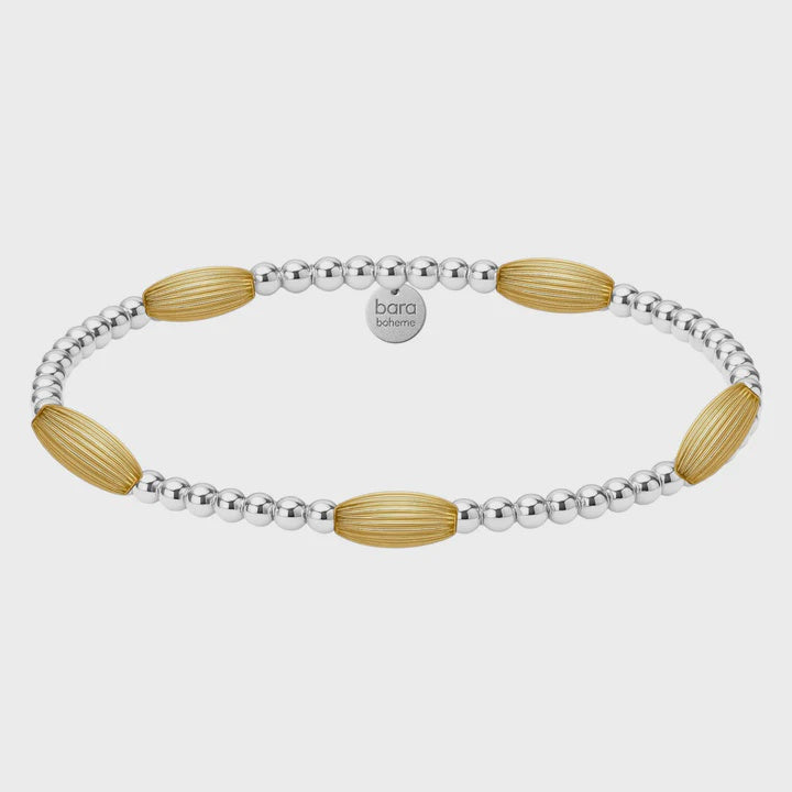 Ruti Bty Ball and Oval Beaded Bracelet | 2 Tone | 7"