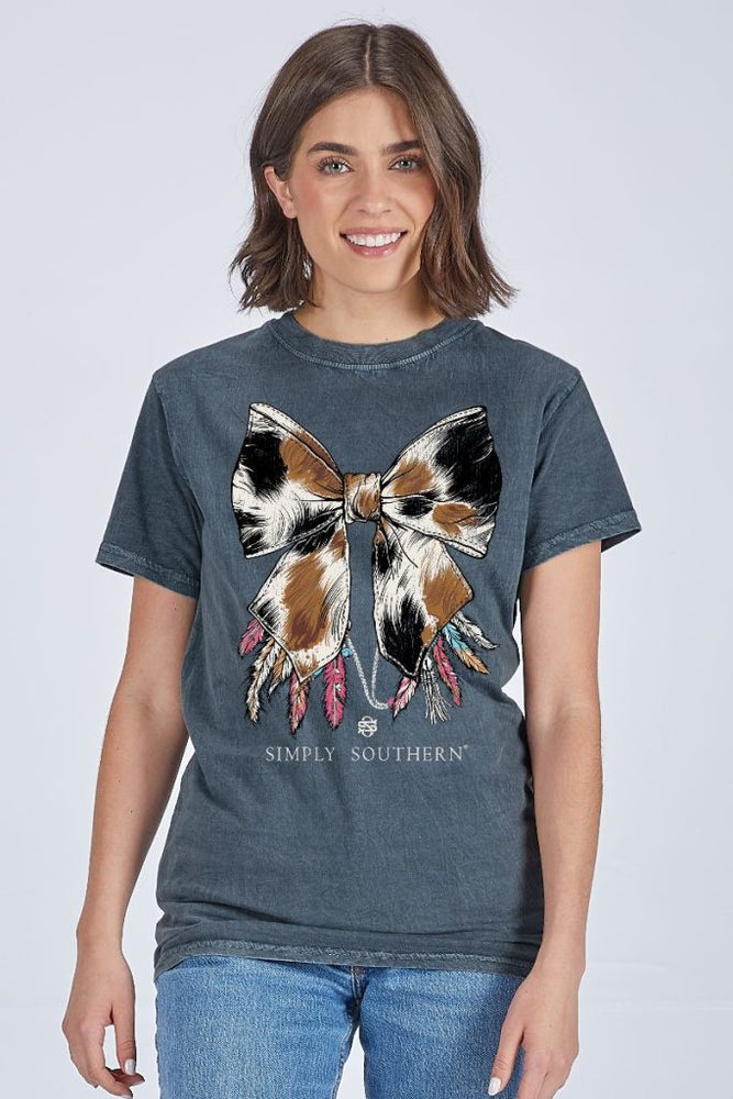 Simply Southern | Cow Bow | Washed Coal