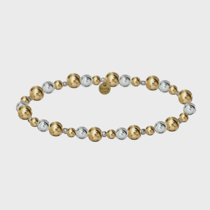 Tiff | Silver/Gold | Anti-Tarnish Stretchy 14K Gold/Sterling Silver Filled