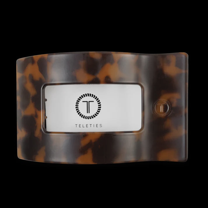 Teleties | Large Flat Rectangle Clip Tortoise