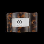 Teleties | Medium Flat Rectangle Clip | Tortoise