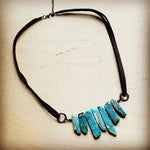Imperial Jasper Slab Necklace | Genuine Leather