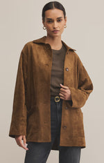 Z Supply Decker Suede Chore Jacket  | Coconut