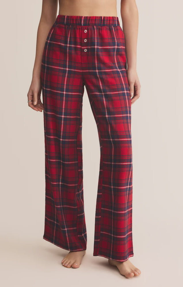 Z Supply Hangout Plaid Pant | Haute Red