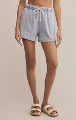 Z Supply Hunter Knit Denim Short Washed Indigo