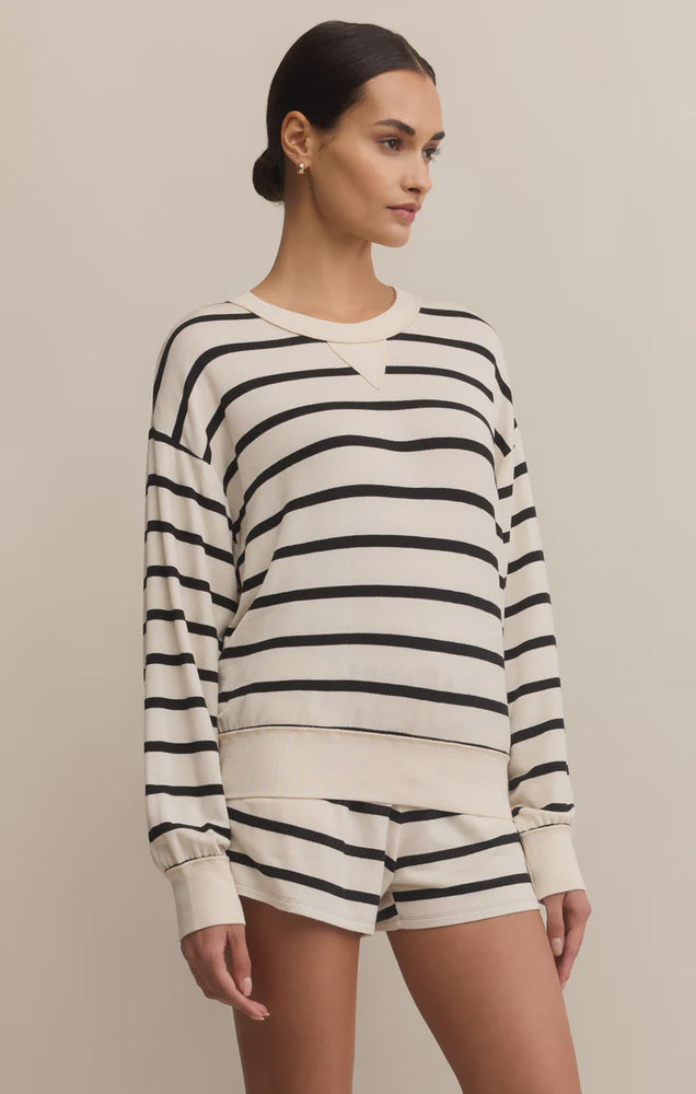 Z Supply Stand Out Striped Modal Sweatshirt