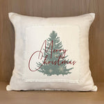 Merry Christmas Tree Natural Pillow + Insert